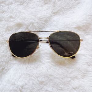 Tiana Gold Minimalist Aviator Sunglasses